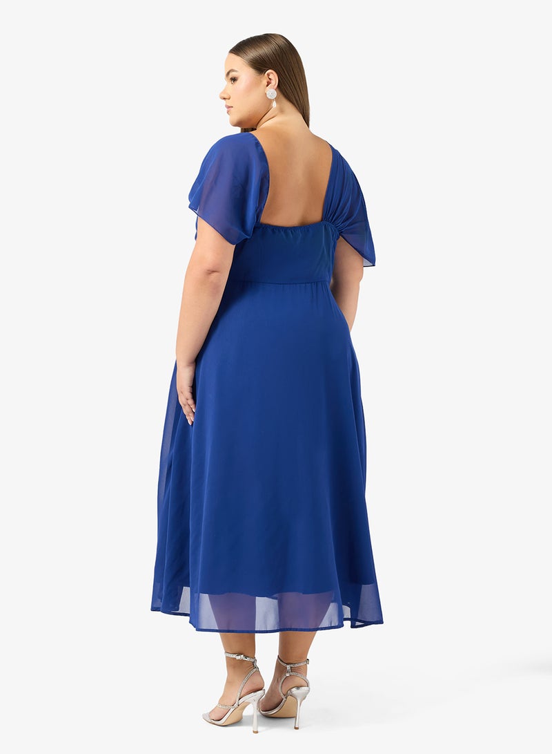 ايلا بلس فستان بكتف واحد بتصميم - مع فتحة - Image 5